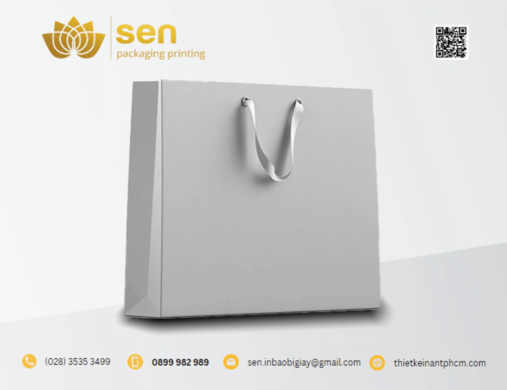 Đặt Sản Xuất Túi Giấy Trắng Trơn Tại Sen Vàng 